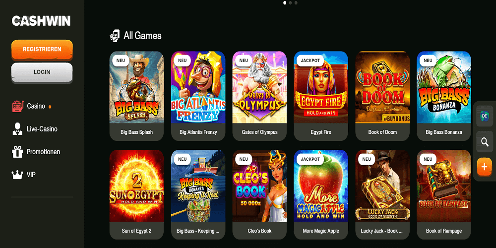 Cashwin Casino Spielautomaten