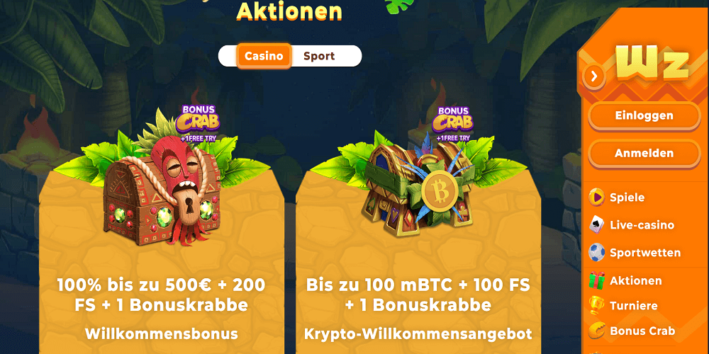 Wazamba Casino Aktionen